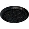 Ekena Millwork Washington Ceiling Medallion (Fits Canopies up to 2 7/8"), 17 1/8"OD x 1 1/2"P, Jet Black CM17WABLF - alternate 4